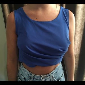 Blue Crop Top